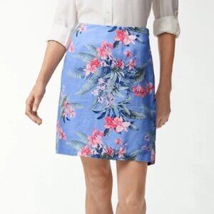 Tommy Bahama Floral Blue Skirt. New with Tags, Size 4.